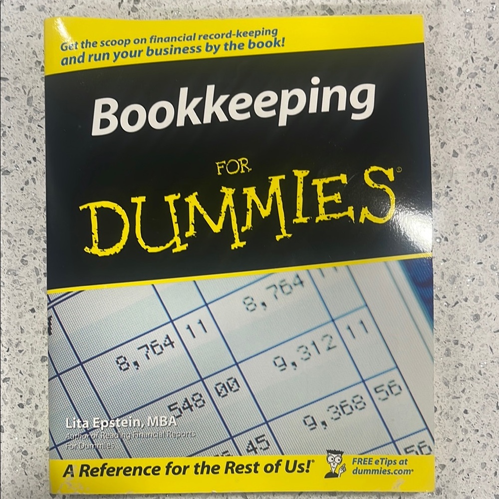 Bookkeeping for Dummies - Yellow and Black Cover